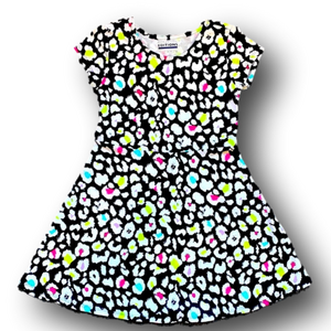 Girls Leopard Print Summer Dress - Brand New